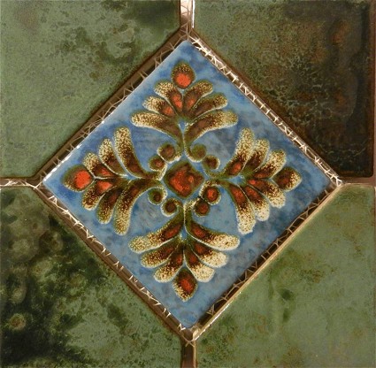 Fujiwa Tile 6x6  Joya Verde Deco , Joya- 501 
